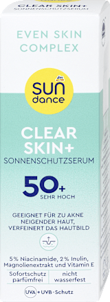 Pleťové sérum na opaľovanie Clear Skin+ OF 50+ SUNDANCE