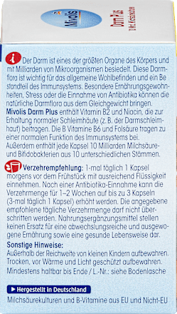 Капсули за чревна флора Plus Mivolis