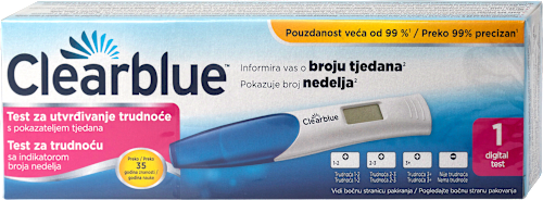 Digital test za utvrđivanje trudnoće s pokazateljem tjedana Clearblue