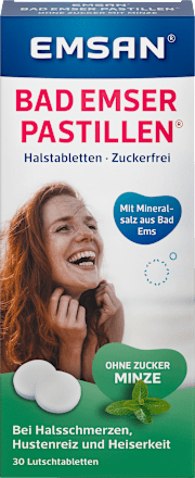 Bad Emser Pastillen Halstabletten ohne Zucker Emsan
