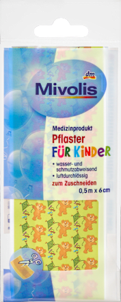 Kinderpflaster zum Zuschneiden sortiert Mivolis