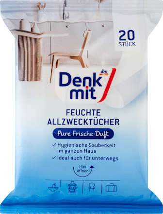 Feuchte Allzwecktücher Pure Frische Probiergröße Denkmit