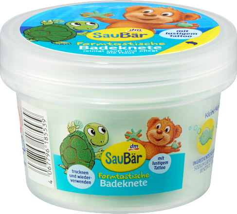 Kinder Badezusatz Formtastische Badeknete mit Tatoo  SauBär