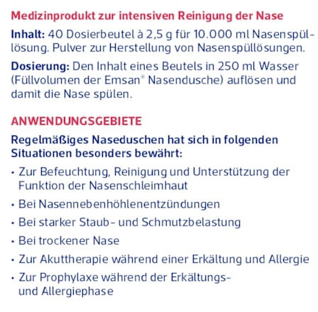 Nasenspülsalz multimineral Dosierbeutel Emsan
