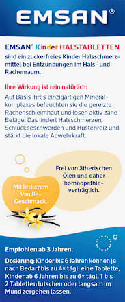 Kinder Halstabletten Emsan