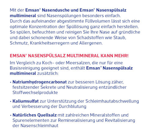 Nasenspülsalz multimineral Dosierbeutel Emsan