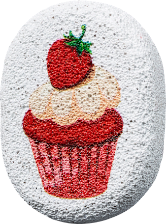 Hornhautentferner Bimsstein, Cupcake mit Erdbeere essie