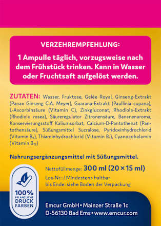 Gelee Royal 1500 Ampullen Banane 20 St EMCUR