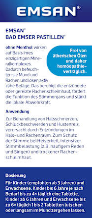 Pastillen Halstabletten Klassik ohne Menthol Emsan