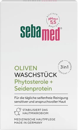 Seifenfreies Waschstück Olive sebamed