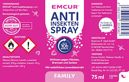 Insektenschutzspray Family EMCUR