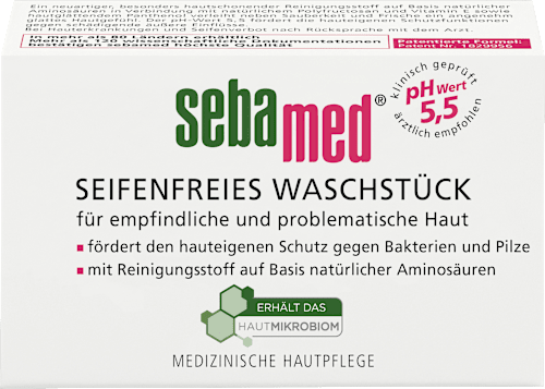Seifenfreies Waschstück sebamed