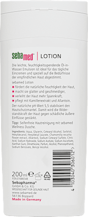 Bodylotion Feuchtigkeitspflege mit Kamillenextrakt sebamed