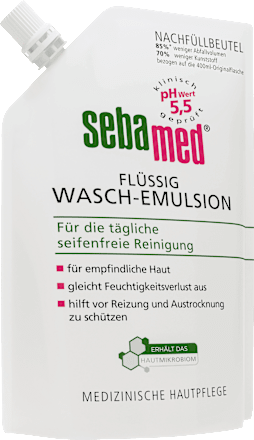 Flüssige Waschemulsion, seifenfrei, Nachfüllpack sebamed