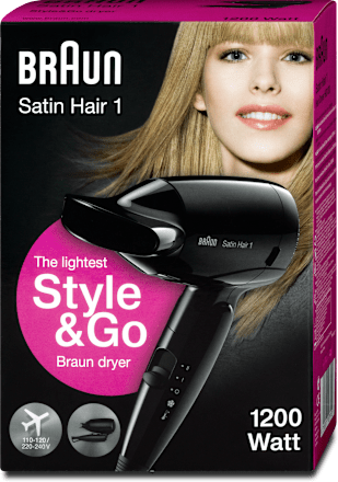 Satin Hair 1 HD 130 Style & Go Haartrockner Braun