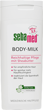 Körpermilch reichhaltig mit Sheabutter sebamed
