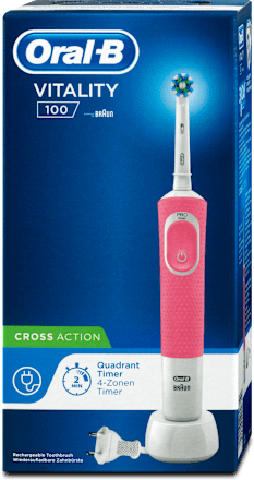 Vitality 100 Cross Action elektrische Zahnbürste rosa Oral-B