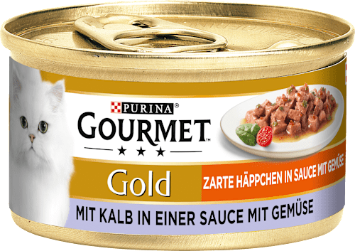 Nassfutter Katze Gold mit Kalb in Gemüsesauce Purina Gourmet