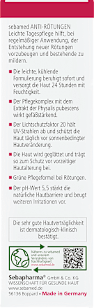 Anti Rötungen Gesichtscreme LSF 20 sebamed