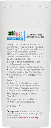 Gesichtswasser unreine Haut  sebamed