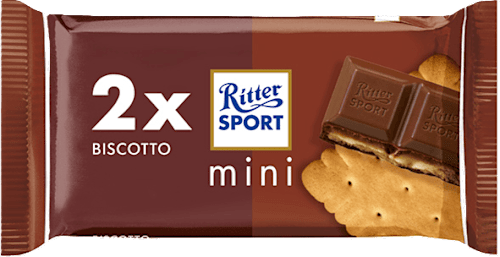 Cioccolato al latte mini duo biscotto Ritter SPORT
