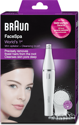 FaceSpa Mini Epilierer + Reinigungsbürste Braun