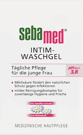 Интимен душ гел с pH 3,8 sebamed