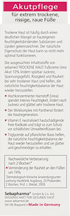 Fußcreme Trockene Haut Urea Akut  sebamed