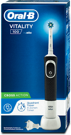 Vitality 100 Cross Action elektrische Zahnbürste schwarz Oral-B