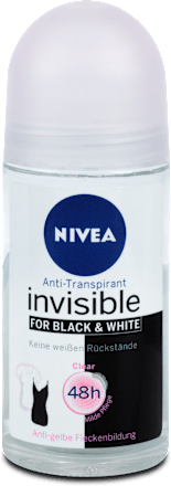 Black & White Invisible Clear deo roll-on NIVEA