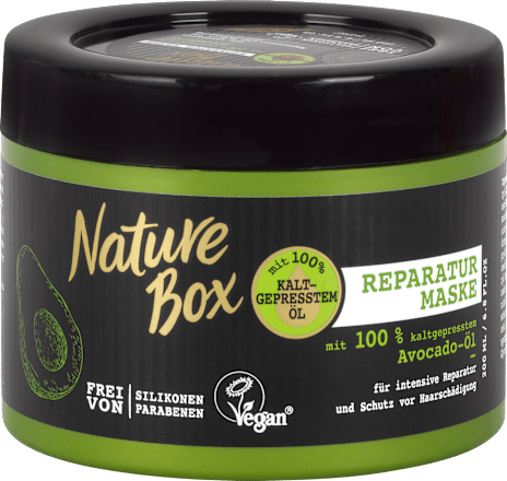 Reparatur Maske mit kaltgepresstem Avocadoöl Nature Box