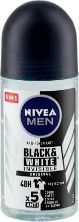 Antyperspirant Black&White Invisible Orginal roll-on NIVEA MEN