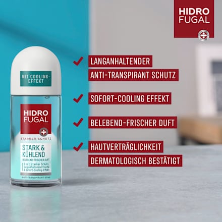 Antitranspirant Deo Roll-On Stark + Kühlend Hidrofugal