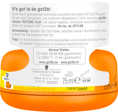 Styling Paste iStylers Texture clay got2b
