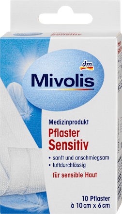 Flaster za osjetljivu kožu, 10 cm x 6 cm Mivolis