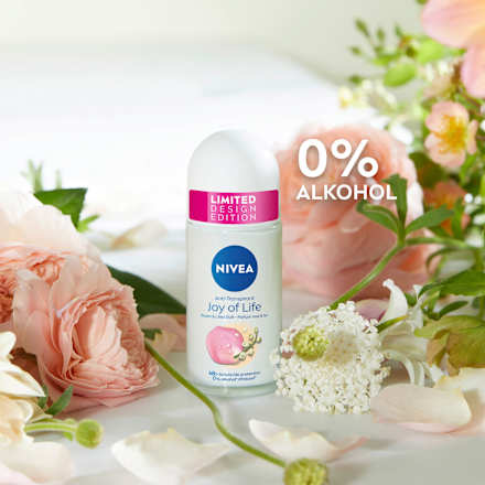 Antitranspirant Deo Roll-on Joy of Life mit Rosen & Lilien Duft NIVEA