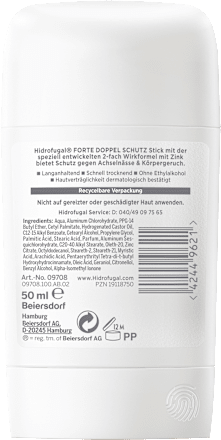 Antitranspirant Deostick Doppelschutz Hidrofugal