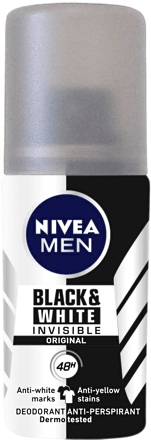 Deodorante spray Black & White Invisible Original minitaglia NIVEA MEN