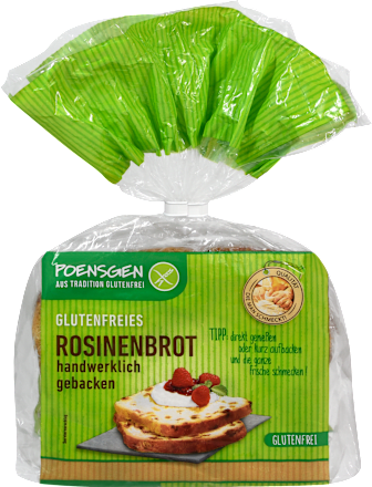 Brot mit Rosinen glutenfrei POENSGEN