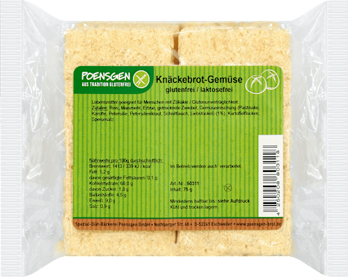 Knäckebrot Gemüse glutenfrei POENSGEN