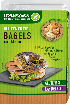 Brötchen Bagels mit Mohn glutenfrei (2 Stück) POENSGEN