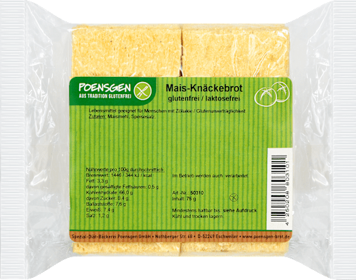 Knäckebrot Mais glutenfrei POENSGEN