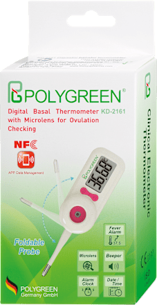 2v1 digitalni termometer za merjenje telesne temperature in preverjanje ovulacije POLYGREEN