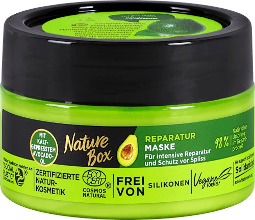 Reparatur Maske mit kaltgepresstem Avocadoöl Nature Box
