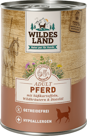 Nassfutter Hund Pferd & Süßkartoffeln  Wildes Land