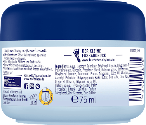 Baby Pflegecreme sensitiv  Bübchen