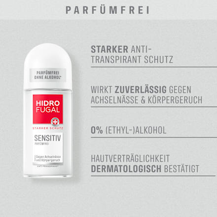 Antitranspirant Deo Roll-on sensitiv Hidrofugal
