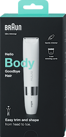 Mini zastrihávač chĺpkov Hello Body Goodbye Hair BS1000 Braun