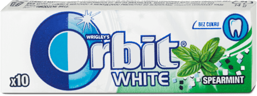 White Дъвки дражета Spearmint Orbit