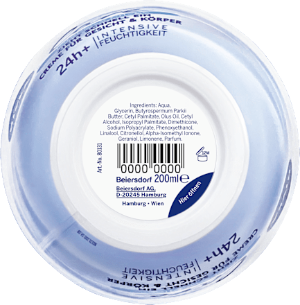 Pflegecreme Care intensive Feuchtigkeit NIVEA